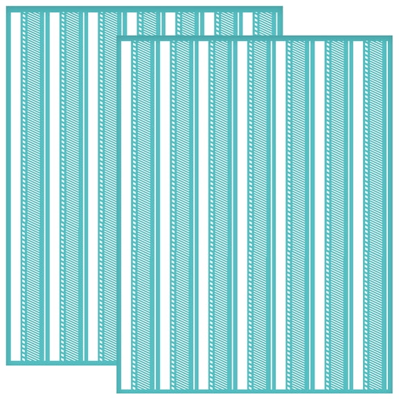 2Pcs 8.6x11 Inch Stripe Theme Self-Adhesive Silk Screen Printing Stencil Diagonal Stripe Silk Screen Stencil Buffalo Plaid Reusable Mesh Stencils