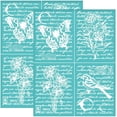 thumbnail image 1 of 2Pcs 8.6x11 Inch Writing Pattern Self-Adhesive Silk Screen Printing Stencil Rose Butterfly Silk Screen Stencil, 1 of 9