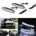 thumbnail image 1 of 2Pcs 8 LED Daytime Running Lights Car Driving DRL Fog Lamp Light White Bright 12V, 1 of 11