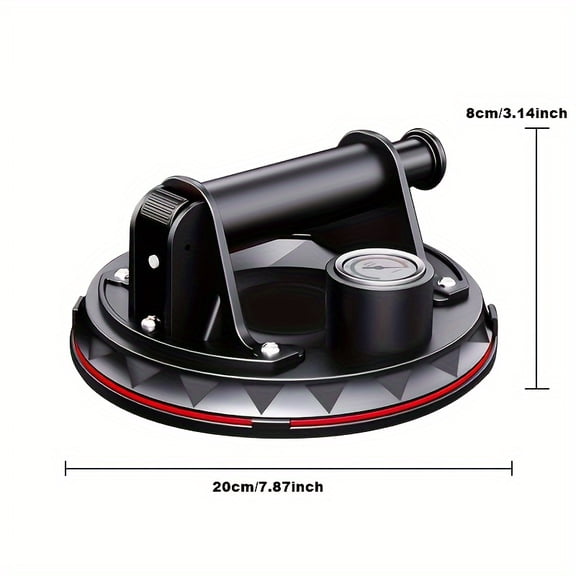 2Pcs 8'' Vacuum Suction Cups with Handles, Heavy-Duty Glass Lifter for Windshield, Tile, Granite, Glass Door, Industrial Vacuum Lifter Tool with Carrying Case