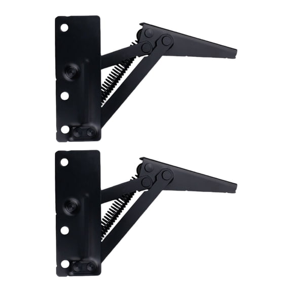2Pcs 80 Degree Folding Lifting Bracket with Spring Hinge Metal Benches Seat Hinges Home Decoration Sofa Hinge Enduring