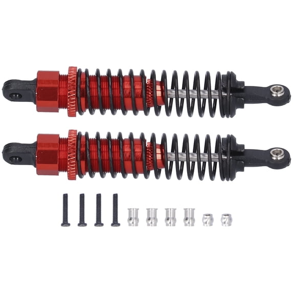 2Pcs 80mm Aluminium Shock Absorber Damper for SLASH 2WD Car Upgrade PartsRed