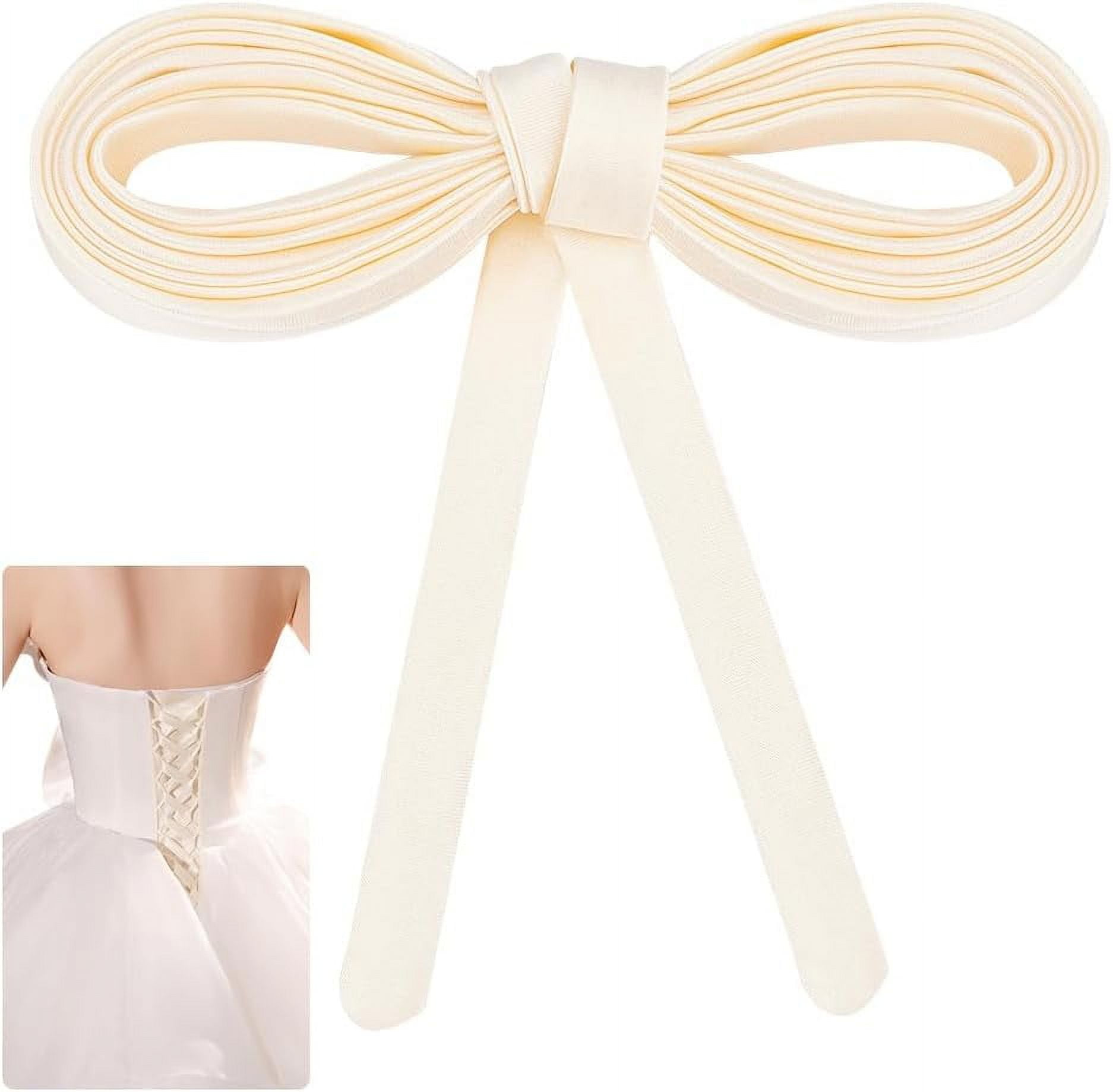2Pcs 82.28 Inches Women's Tie Back for Wedding Bridal Gown 0.51 Inch ...