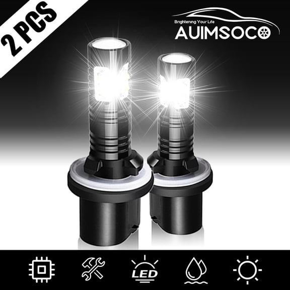 2Pcs 880 High Power 50W 6000K Super Bright White Led Projector Fog Lights Bulbs Easy Install Canbus No Error