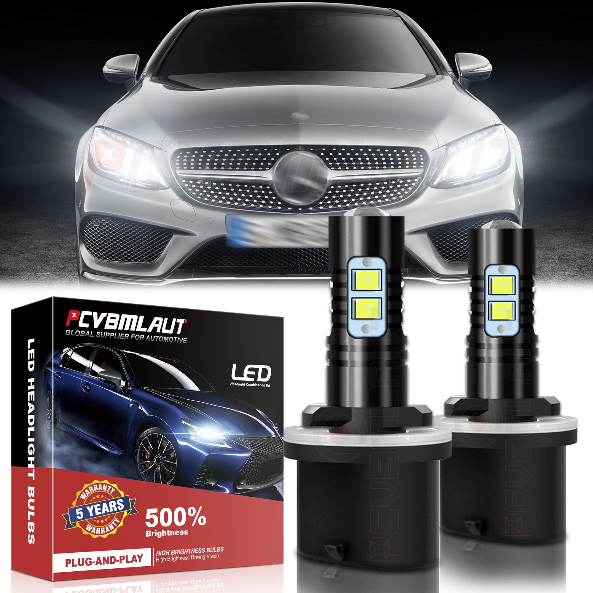 2Pcs 899 880 LED Fog Light Bulbs Super Bright 892 880 6000K White LED ...