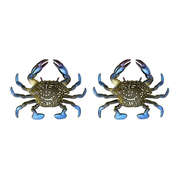 2Pcs 8CM/10G Soft Crab Lure Floating Bionic Crab Bait Colorful TPR Artificial Bait Saltwater Freshwater Fishing Accessories