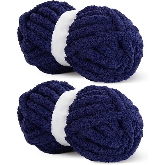 2Pcs/8Pcs Chunky Chenille Yarn for Crocheting, Bulky Thick Fluffy Yarn for Knitting,Super Bulky Chunky Yarn for Hand Knitting Blanket, Soft Plush Yarn (27 yds,8 oz Each Skein)