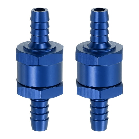 2Pcs 8mm (5/16") Fuel Check Valve, Non-Return Inline One Way Check Valve, Blue