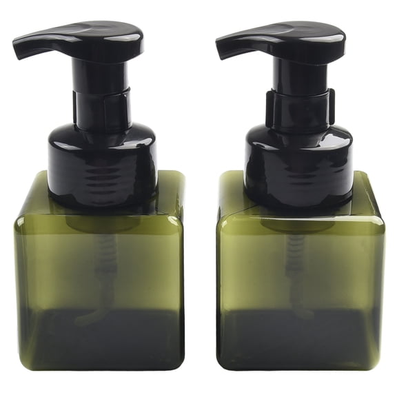 2Pcs 8oz/250ml Plastic Amber Pump Bottles for Hand Liquid Soap Shampoo