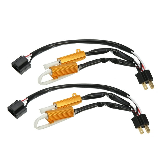 2Pcs 9003 H4 HB2 LED Headlight Load Resistor Kit 50W 8ohm Anti-flicker ...
