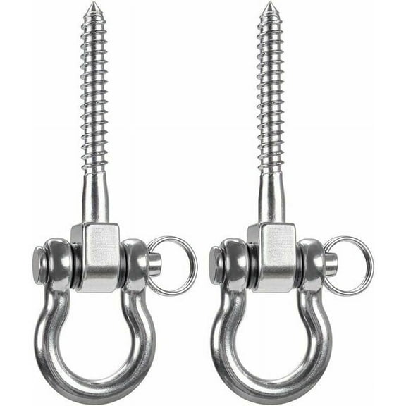 2Pcs 900Kg Capacity 304 Stainless Steel Heavy Duty Ceiling Hooks, Swing Hooks, Hanging Hooks With Screws For Wooden Yoga Hanging Chair Punching Bag Hammock Armchair R
