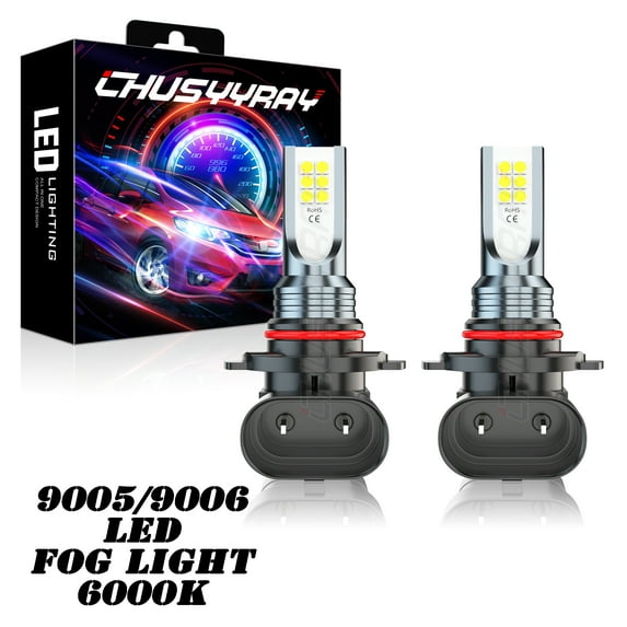 2Pcs 9145 9140 H10 LED Fog Driving Light Bulbs Super White 11000LM 6000K 110W 2X