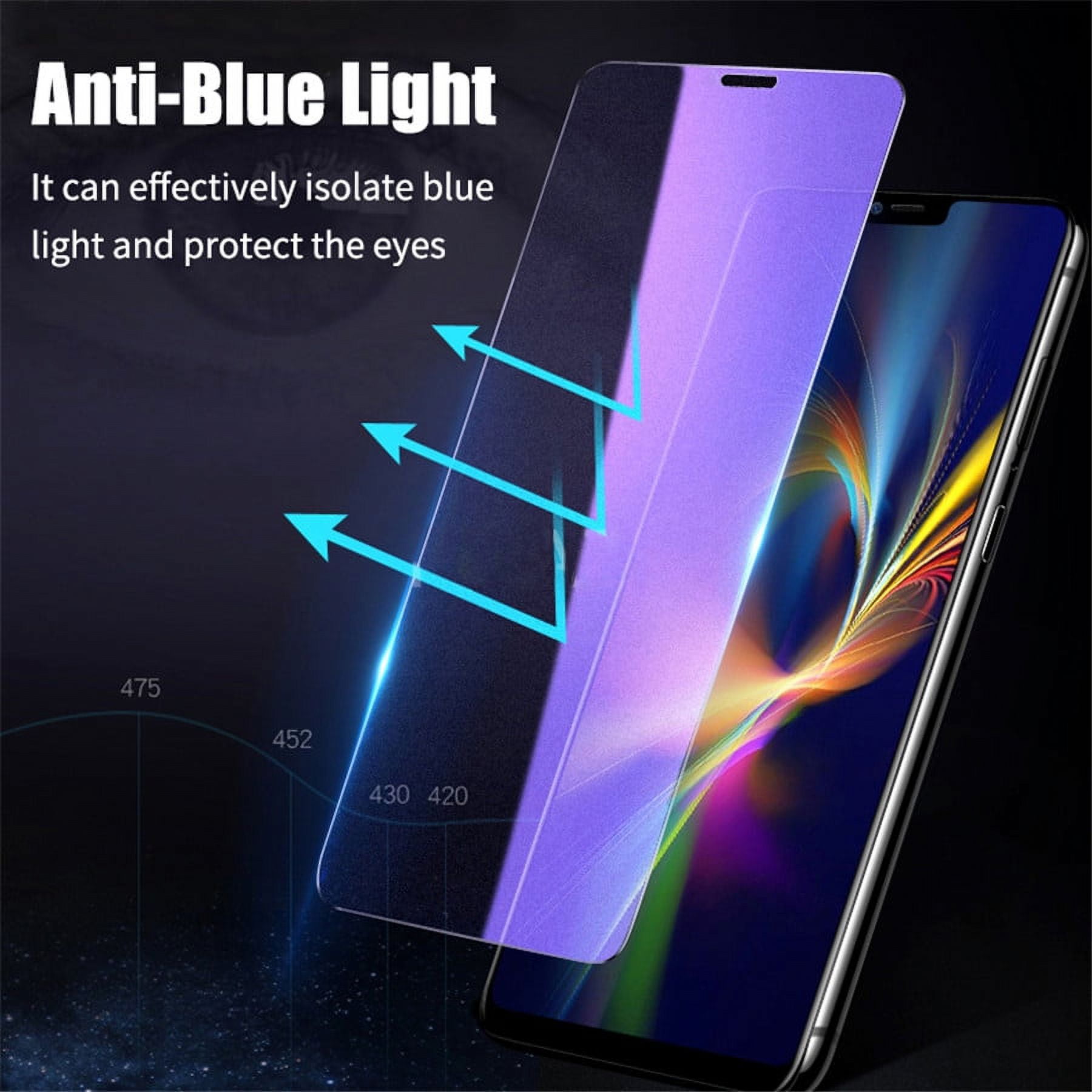 2Pcs 9H Anti Blue Ray Tempered Glass for iPhone X XS MAX XR 11 12 13 mini 14 15 16 Pro Max Plus