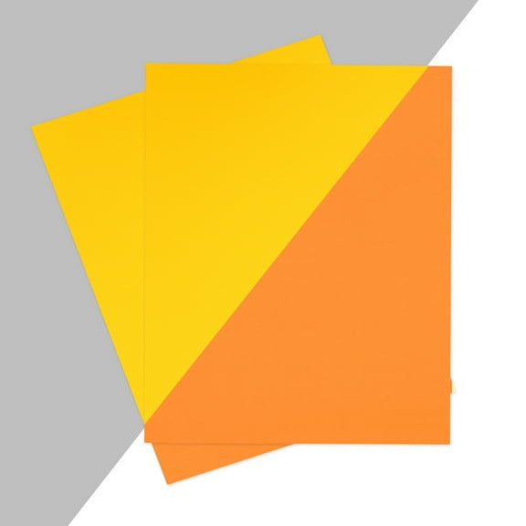 2Pcs A4 Glow in Dark Vinyl, 8"x11" PET Cold Laminating Film Yellow