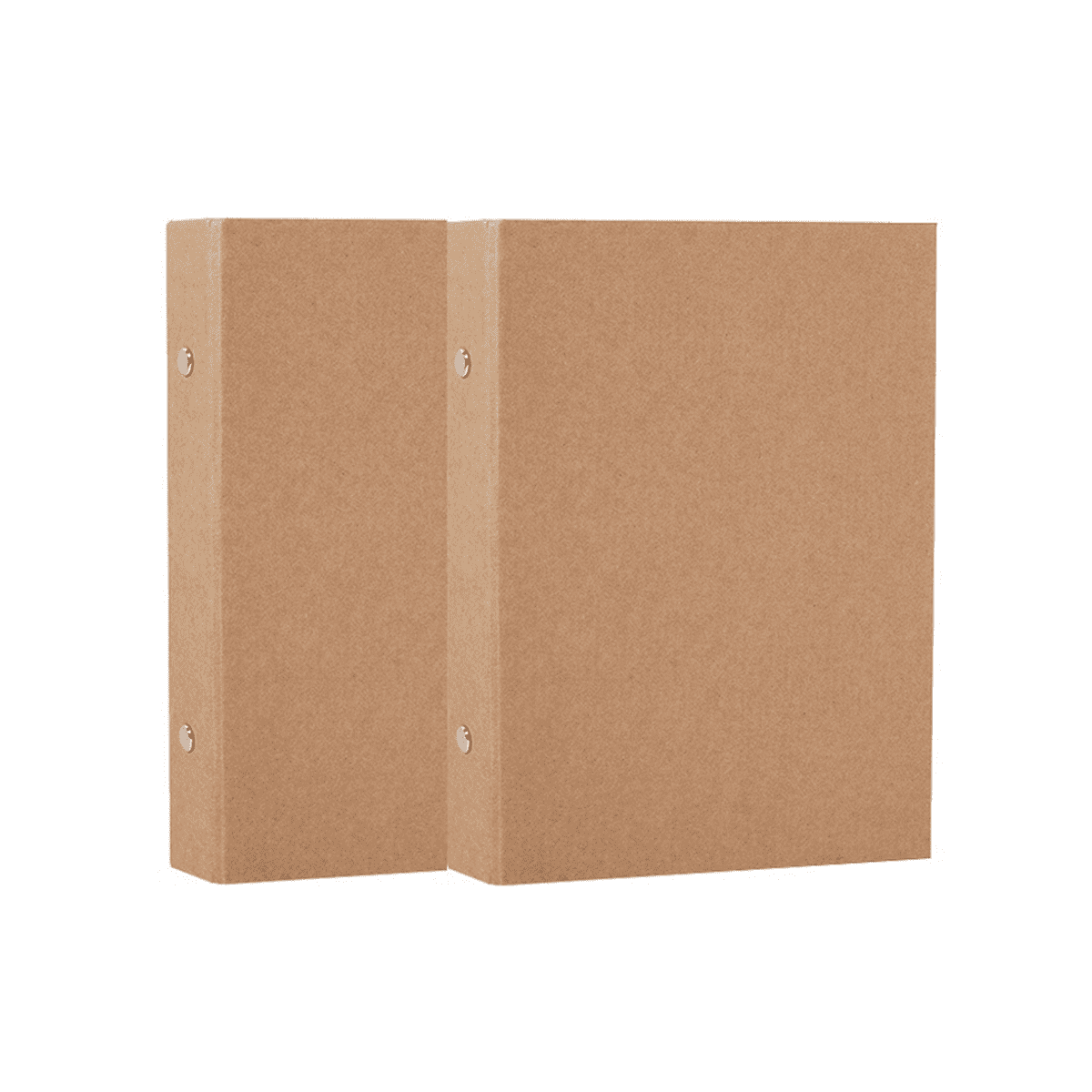 2Pcs A4 Kraft Paper Folders Refillable Ring Binder,A4 Kraft Paper