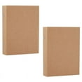 2Pcs A5 Refillable Ring Binder,A5 Kraft Paper Binder Tray with 2 Rings