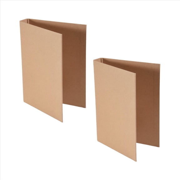 2Pcs A5 Refillable Ring Binder,A5 Kraft Paper Binder Tray