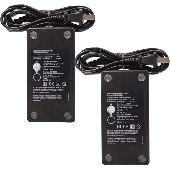 (2Pcs)AC 100V ~ 240V Battery Charger D-74564 for HBC 1500mAh/2500mAh BA223030 BA223000 Battery Charger QA108600 QD108300