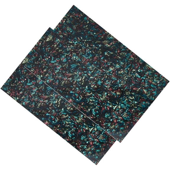 2Pcs Abalone Shell Sticker 30.5x20.3cm Rectangle Abalone Veneer Sheets Dark Slate Gray PVC Imitation Abalone Shell Paper for Inlay Projects Craft Handmade Decoration