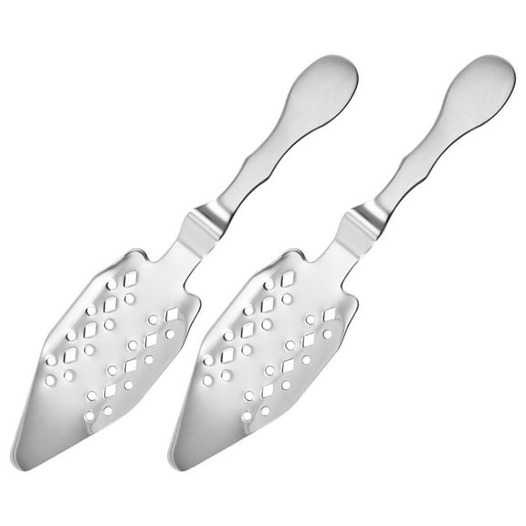 2Pcs Absinthe Spoon Stainless Steel Spoon Hollow-out Absinthe Spoon Bar Absinthe Fountain Spoon