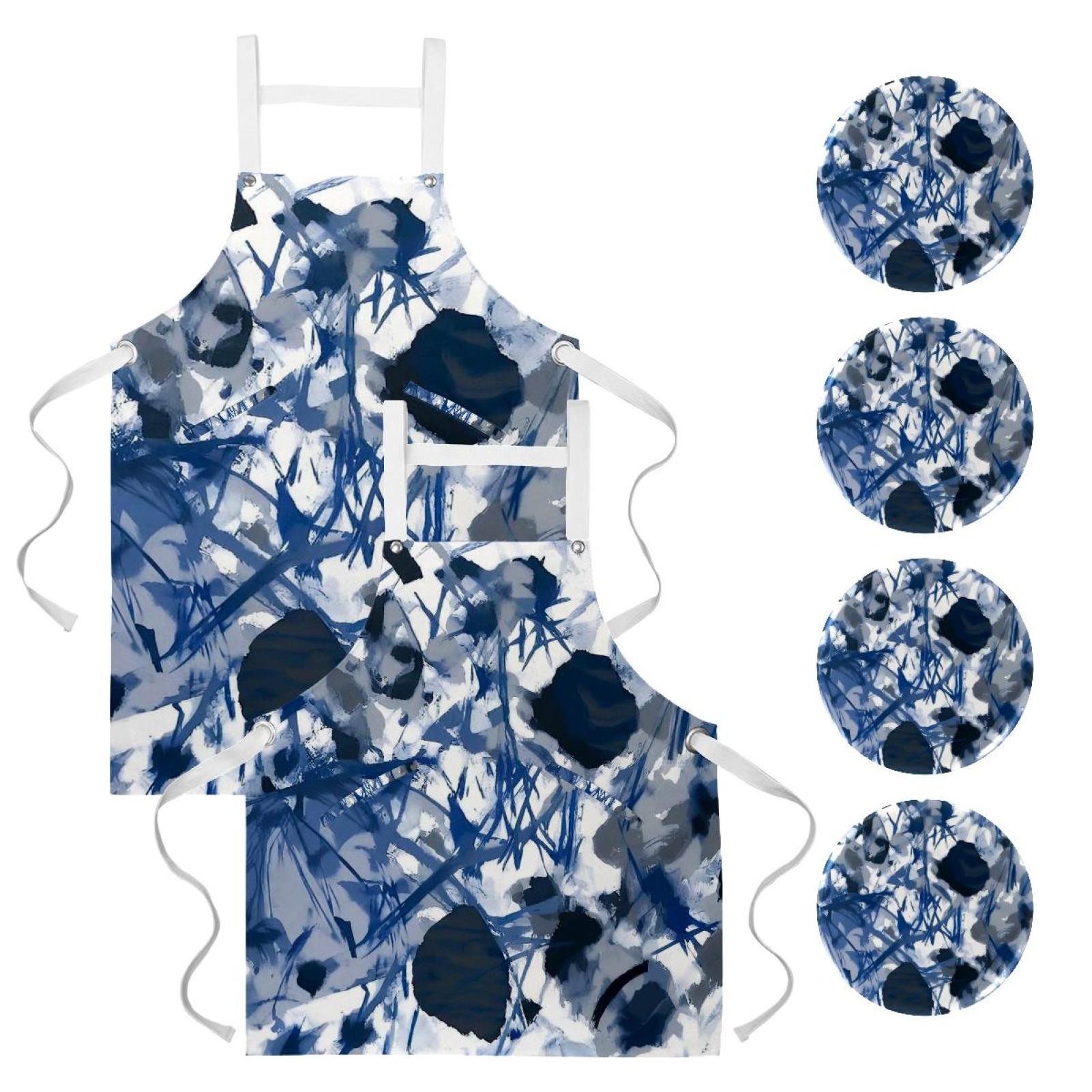 2Pcs Abstract Graffiti Versatile Aprons Set - Kitchen, Baking,Cooking ...