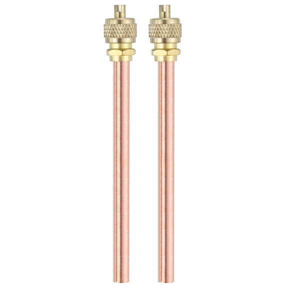 2Pcs Access Service Valves, 1/4" OD x 3.74" Length Filling Access Valves