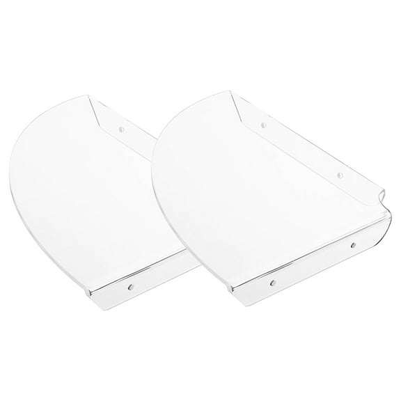 2Pcs Acrylic Corner Shelf Floating Wall Storage Display Speaker Organizer Bedroom Kitchen Holder,Clear