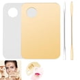 thumbnail image 1 of 2Pcs Acrylic Cosmetic Makeup Palette,Tutuviw Foundation Mixing Tray with 2Pcs Spatula,Cosmetic Mixing Palette,Color Cream Liquid Foundation Lipsticks Mixing Palette(Gold&Transparent), 1 of 8