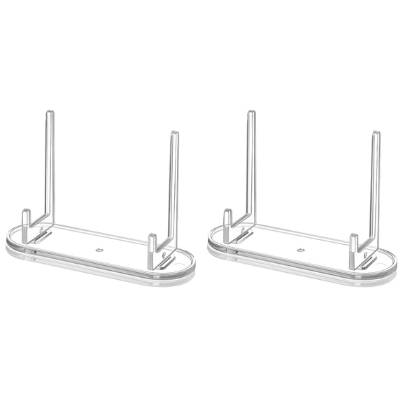 2Pcs Acrylic Display Easels Stand, 3 Inch Small Plate Holder, Tabletop Picture Frame Support, Decorative Stand for Books, Photos & Plates