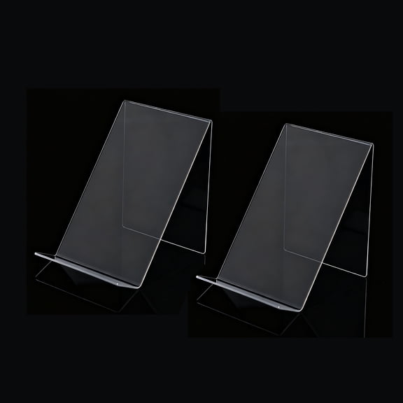 2Pcs Acrylic Display Stands Clear Photo Display Stand Decorative Plate Stand for Plates Frame Book Artwork Poster Photo
