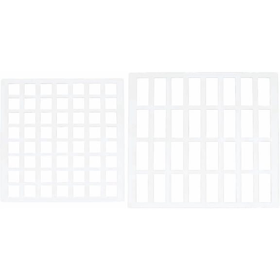 2Pcs Acrylic Drawing Painting Stencils Geometric Drafting Rectangle Square Template Swatching Paint Template for Fabric Walls Crafts Arts Paper Home Decoration 2.5mm Thick diy