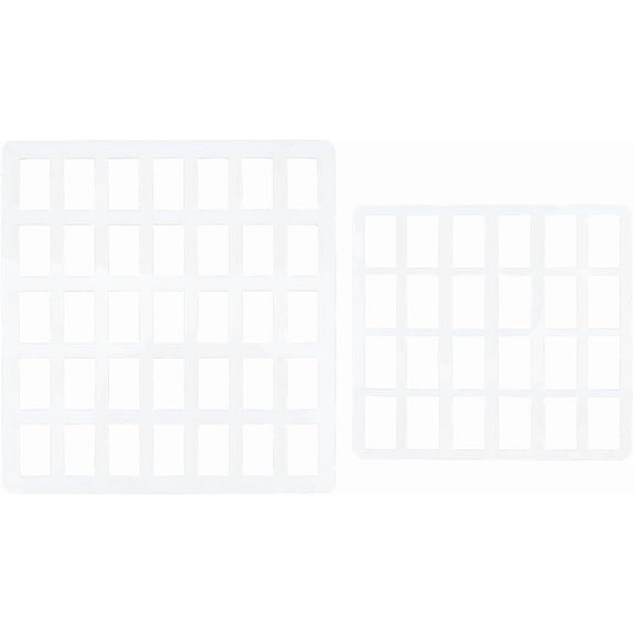 2Pcs Acrylic Drawing Painting Stencils Geometric Drafting Rectangle Template Swatching Paint Template