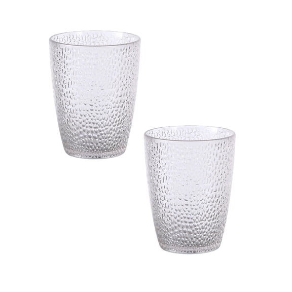 2Pcs Acrylic Glass Transparent Pc Glass Color Restaurant Juice Drink Water Glass Home Fall Proof Glass&Bottle