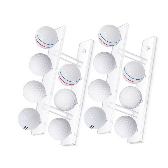 2Pcs Acrylic Golfs Display Case Cabinet Shelf Double Layer Balls Stand for Collections Display