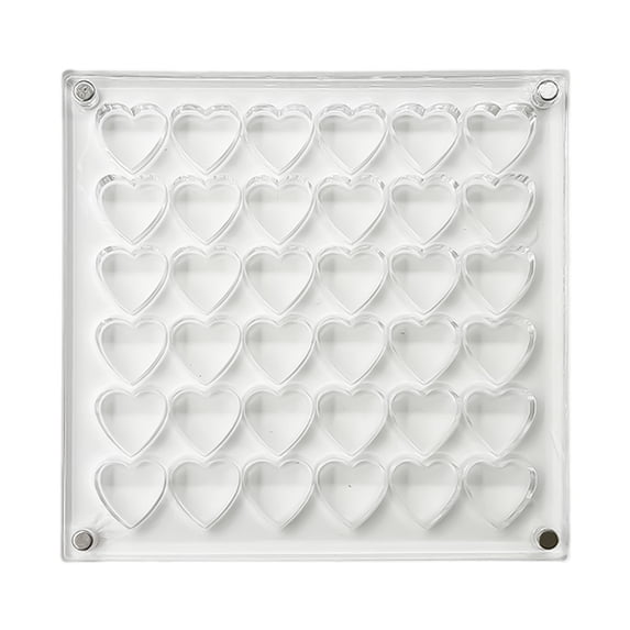 2Pcs Acrylic Magnetic Seashell Display Box Magnetic Seashell Display Box Transparent Seashell Storage 36 Grids Seashell Storage Box for Seashell Diamond Beads