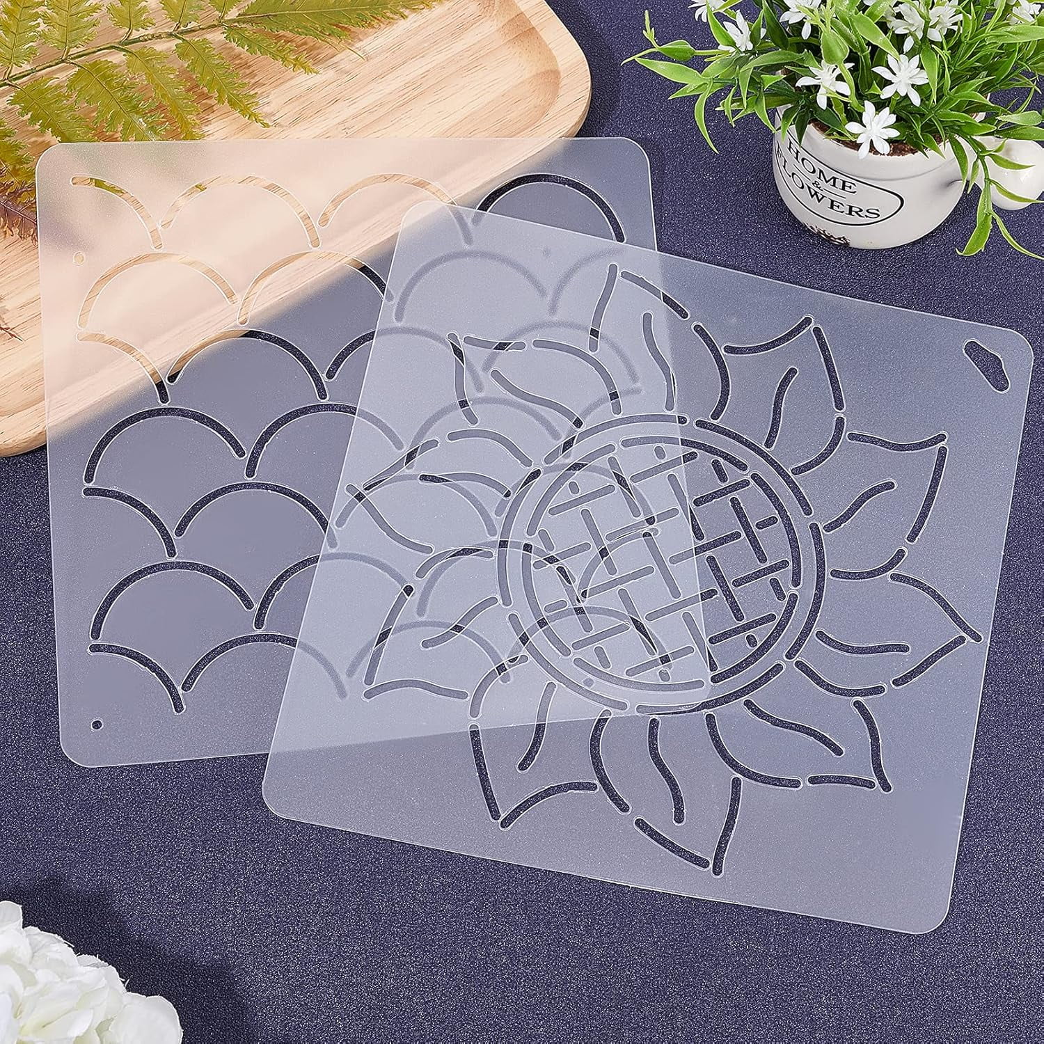2Pcs Acrylic Quilting Templates Acrylic Stencil Template Durable