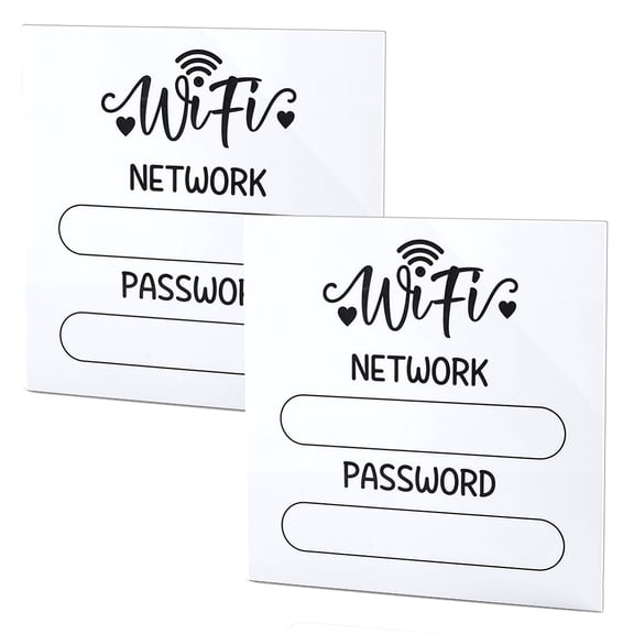 2Pcs Acrylic Wireless Password Sign Public Sign Square 150x150x3mm