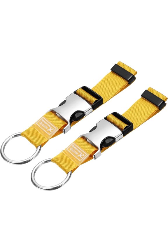 2Pcs Add A Bag Luggage Strap, 6-12 Inch Adjustable Suitcase Belt Travel Accessories, Connector for Carry-on Baggage, Yellow
