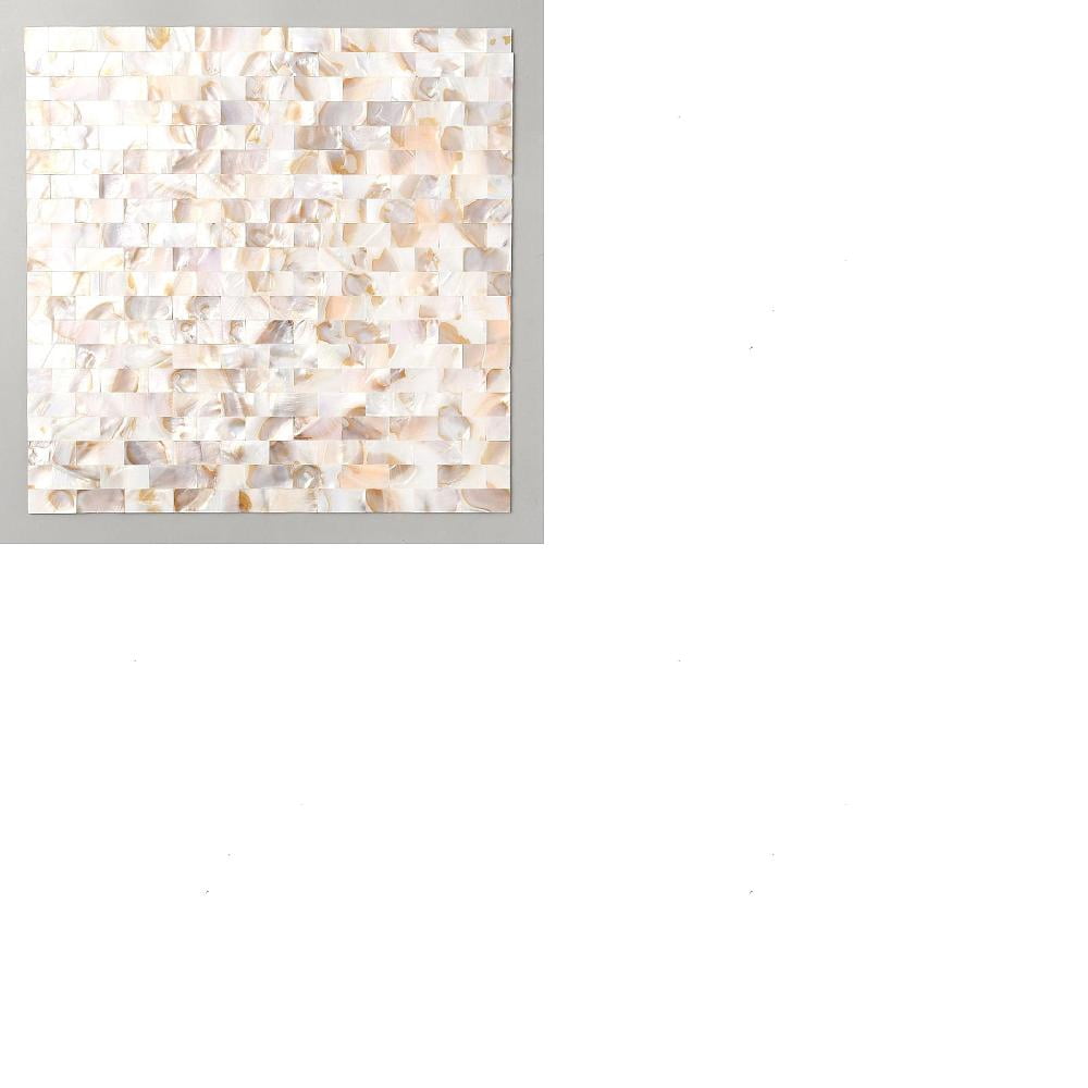 2Pcs Adhesive Shell Cabochons Sheets Mosaic Pieces Mosaic Tiles for Arts DIY Crafts PeachPuff 300x300x3mm