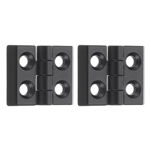 2Pcs Adjustable 180 Degree Hinges, 30mmx38mm Zinc Alloy Locking Leaf Table Hinges, Bifold Door Drop Leaf Hinge for Wooden Box Dining and Table Cabinets, Black