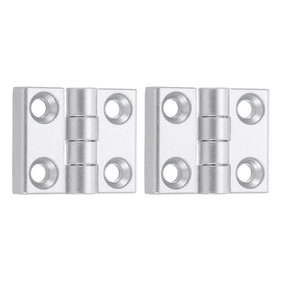 2Pcs Adjustable 180 Degree Hinges, 40mmx51mm Zinc Alloy Locking Leaf Table Hinges, Bifold Door Drop Leaf Hinge for Wooden Box Dining and Table Cabinets, Silver