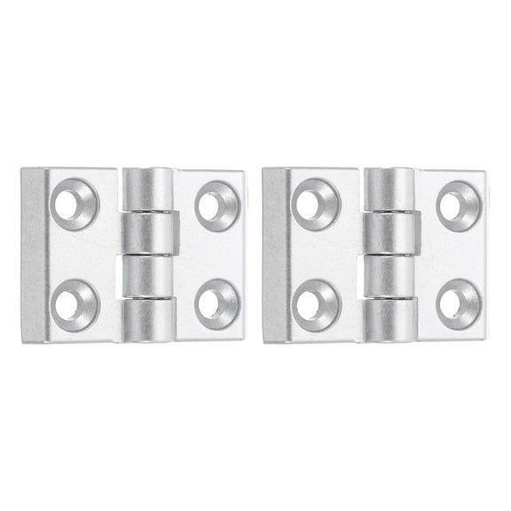 2Pcs Adjustable 180 Degree Hinges, 44mmx63mm Zinc Alloy Locking Leaf Table Hinges, Bifold Door Drop Leaf Hinge for Wooden Box Dining and Table Cabinets, Silver