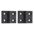thumbnail image 1 of 2Pcs Adjustable 180 Degree Hinges, 46mmx58mm Nylon Locking Leaf Table Hinges, Bifold Door Drop Leaf Hinge for Wooden Box Dining and Table Cabinets, Black, 1 of 6