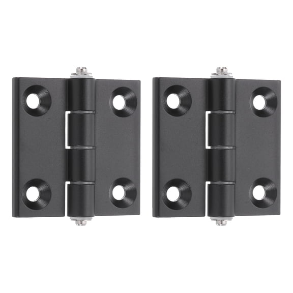 2Pcs Adjustable 180 Degree Hinges, 60mmx60mm Zinc Alloy Locking Leaf Table Hinges, Bifold Door Drop Leaf Hinge for Wooden Box Dining and Table Cabinets, Black