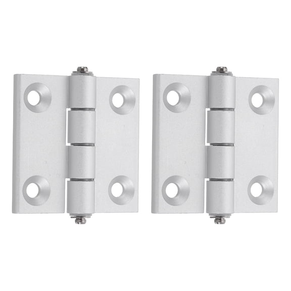 2Pcs Adjustable 180 Degree Hinges, 60mmx60mm Zinc Alloy Locking Leaf Table Hinges, Bifold Door Drop Leaf Hinge for Wooden Box Dining and Table Cabinets, Silver Oxide