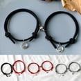 thumbnail image 1 of 2Pcs Adjustable All-match Magnet Couple Braided Bracelet Fashion Jewelry, 1 of 8