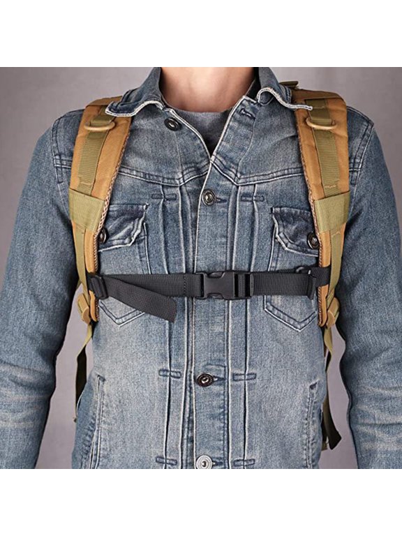 2Pcs Nylon ABS Backpack Chest Straps Durable Heavy Duty Belt Convenient for Camping
