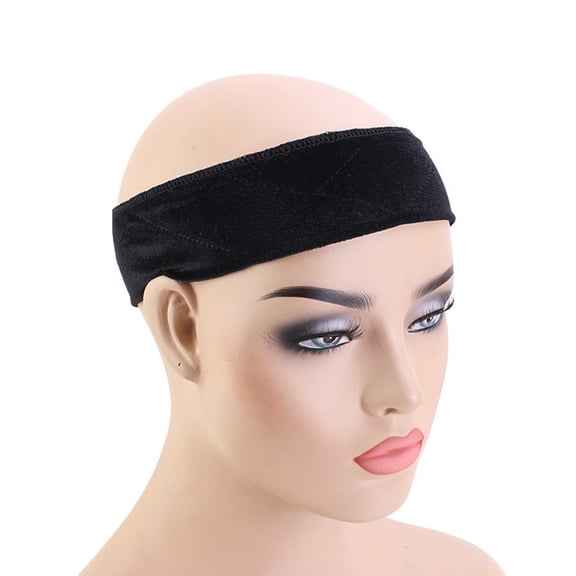 Alasum 2pcs Adjustable Wig Accessories with Elastic Band for Edges Black