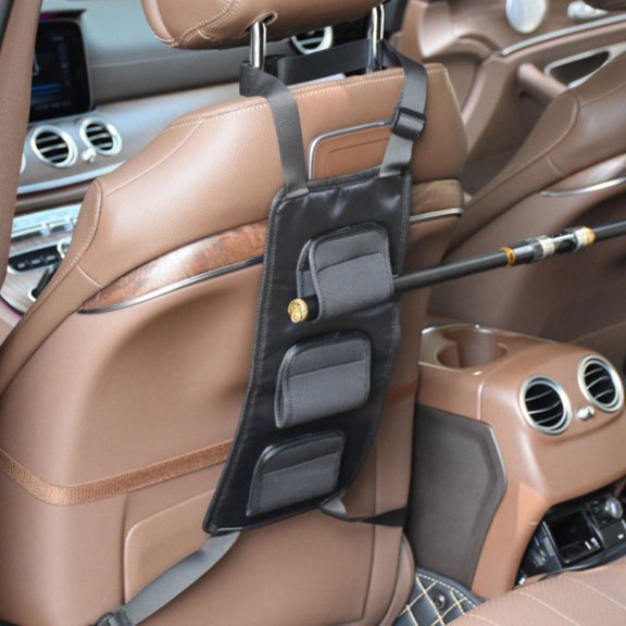 2Pcs Adjustable Car Fishing Rod Holder Black Vehicle Backseat Rod Organizer Rack for Storage