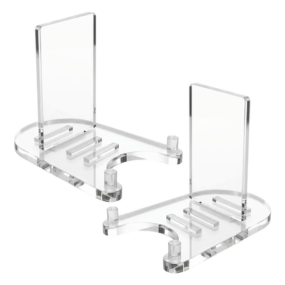 2Pcs Adjustable Clear Acrylic Easel Display Stand Decorative Plate Display Stand for Books Album Picture Frame Artwork